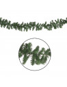 Tradineur - Guirnalda de Navidad, pino verde, abeto, plástico y metal, oropel colgante, espumillón, árbol, chimeneas, adornos, d