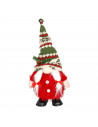Tradineur - Gnomo Navideño bailarín con leds - Fabricado en Poliéster - Decoración para temporada Navideña - 40 cm - Modelo Surt