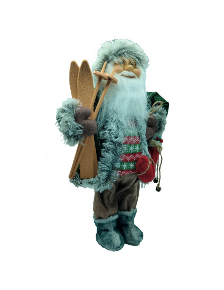 Tradineur - Figura de Santa Claus Navideño - Fabricado en Poliéster - Decoración para temporada Navideña - Altura aprox.: 45 cm