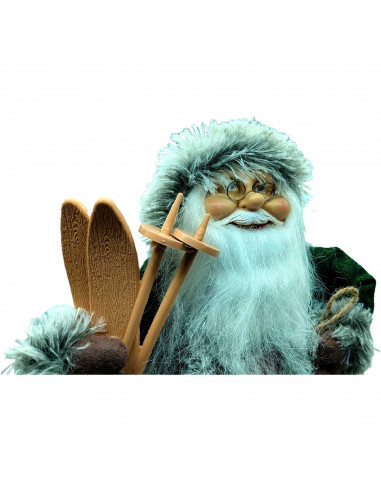 Tradineur - Figura de Santa Claus Navideño - Fabricado en Poliéster - Decoración para temporada Navideña - Altura aprox.: 45 cm