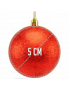 Tradineur - Sets de 16 Bolas para árbol navideño - Fabricado en plástico - Decoración para temporada navideña - Ø 5 cm - Color R