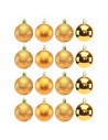 Tradineur - Sets de 16 Bolas para árbol navideño - Fabricado en plástico - Decoración para temporada navideña - Ø 5 cm - Color O