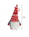 Tradineur - Gnomos con pijama navideño colgante - Fabricado en Poliéster - Decoración para temporada Navideña - 22 x 8 x 8 cm -