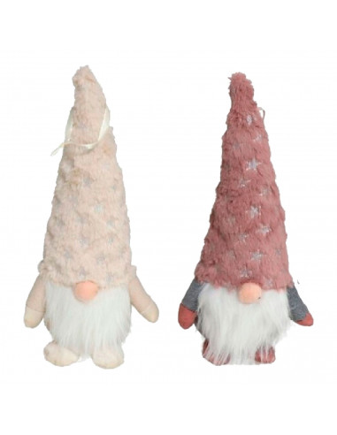 Tradineur - Gnomos con pijama con estrellas colgante - Fabricado en Poliéster - Decoración para temporada Navideña - 22 x 8 x 8