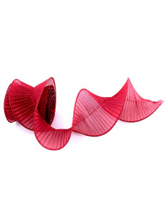 Tradineur - Tira de organza en espiral, tela, poliéster, decoración de árbol Navidad, envolver regalos, manualidades, adornos (R
