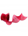 Tradineur - Tira de organza en espiral, tela, poliéster, decoración de árbol Navidad, envolver regalos, manualidades, adornos (R