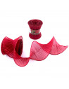 Tradineur - Tira de organza en espiral, tela, poliéster, decoración de árbol Navidad, envolver regalos, manualidades, adornos (R