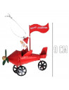 Tradineur - Colgante navideño de Papá Noel en avión - Fabricado en Metal y resina - Decoración para temporada navideña - 9 x 7 x