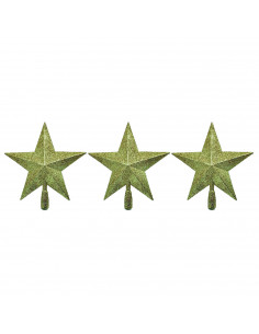 Tradineur - Estrella para punta del Árbol de Navidad - Fabricado en Plástico - Decoración para temporada navideña - Altura aprox