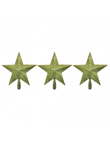 Tradineur - Estrella para punta del Árbol de Navidad - Fabricado en Plástico - Decoración para temporada navideña - Altura aprox