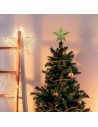 Tradineur - Estrella para punta del Árbol de Navidad - Fabricado en Plástico - Decoración para temporada navideña - Altura aprox
