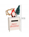 Tradineur - Colgante navideño de Papá Noel en Buzón - Fabricado en Metal y resina - Decoración para temporada navideña - 10 x 6