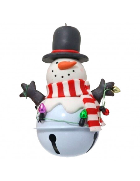 Tradineur - Colgante navideño con cascabel - Fabricado en Metal y Plástico - Decoración para temporada navideña - 9 x 8 x 5 cm - Tradineur - Colgante navideño con cascabel - Fabricado en Metal y Plástico - Decoración para temporada navideña - 9 x 8 x 5 cm -