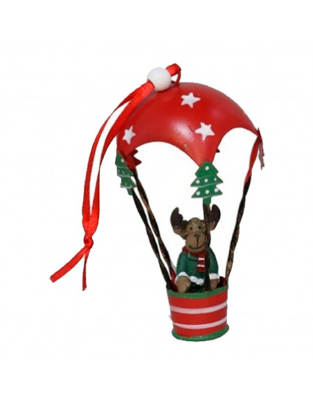 Tradineur - Colgante navideño de Papá Noel en Globo - Fabricado en Metal y resina - Decoración para temporada navideña - 12 x 7 Tradineur - Colgante navideño de Papá Noel en Globo - Fabricado en Metal y resina - Decoración para temporada navideña - 12 x 7