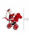 Tradineur - Colgante navideño de Papá Noel a caballo - Fabricado en Metal y resina - Decoración para temporada navideña - 9 x 3