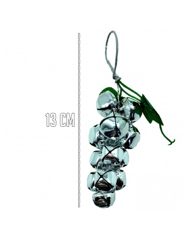 Tradineur - Colgante navideño de cascabeles de 13 cm - Fabricado en Metal y Plástico - Decoración para temporada navideña - Colo