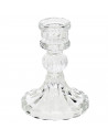 Tradineur - Portavelas de vidrio, soporte para velas cilíndricas, alargadas, decoración, centros de mesa, Navidad, bodas, fiesta