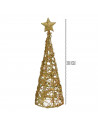 Tradineur - Árboles de decoración para navidad con brillantina - Fabricado en plástico y Metal - Ø 10 x 30 cm - Colores Aleatori