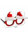 Tradineur - Gafas navideñas con diseño de gorro navideño Santa Claus - Fabricado en poliéster y plástico - 9,5 x 15 cm 