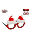 Tradineur - Gafas navideñas con diseño de gorro navideño Santa Claus - Fabricado en poliéster y plástico - 9,5 x 15 cm 
