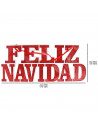 Tradineur - Letrero Colgante "Feliz Navidad" estilo Brillante - Fabricado en Plástico - Decoración para temporada navideña - 19