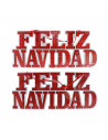 Tradineur - Letrero Colgante "Feliz Navidad" estilo Brillante - Fabricado en Plástico - Decoración para temporada navideña - 19