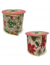 Tradineur - Cinta decorativa con motivos navideños, mate, poliéster, envolver regalos, manualidades, adorno para árbol de Navida