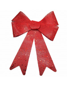 Tradienur - Lazos Navideños con brillo - Fabricado en Poliéster y Plástico - Decoración para temporada navideña - 30 x 22 cm - C