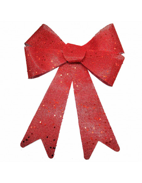 Tradienur - Lazos Navideños con brillo - Fabricado en Poliéster y Plástico - Decoración para temporada navideña - 30 x 22 cm - C Tradienur - Lazos Navideños con brillo - Fabricado en Poliéster y Plástico - Decoración para temporada navideña - 30 x 22 cm - C