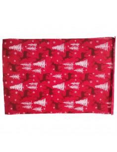 Tradineur - Salvamantel de poliéster decorado, Navidad, mantel individual, alfombrilla rectangular de mesa, adornos festivos (Ro