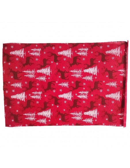 Tradineur - Salvamantel de poliéster decorado, Navidad, mantel individual, alfombrilla rectangular de mesa, adornos festivos (Ro