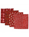 Tradineur - Salvamantel de poliéster decorado, Navidad, mantel individual, alfombrilla rectangular de mesa, adornos festivos (Ro