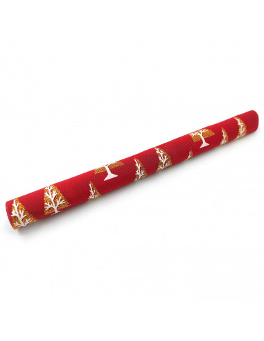 Tradineur - Salvamantel de poliéster decorado, Navidad, mantel individual, alfombrilla rectangular de mesa, adornos festivos (Ro