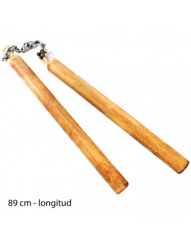 Tradineur - Barra doble con cadena, plástico, complemento para disfraces, carnaval, Halloween, cosplay, adulto, 89 cm