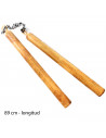 Tradineur - Barra doble con cadena, plástico, complemento para disfraces, carnaval, Halloween, cosplay, adulto, 89 cm