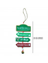 Tradineur - Carteles Indicadores Colgantes Navideños - Fabricado para Madera y Hierro - Decoración para temporada navideña - 16