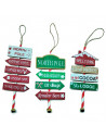 Tradineur - Carteles Indicadores Colgantes Navideños - Fabricado para Madera y Hierro - Decoración para temporada navideña - 16