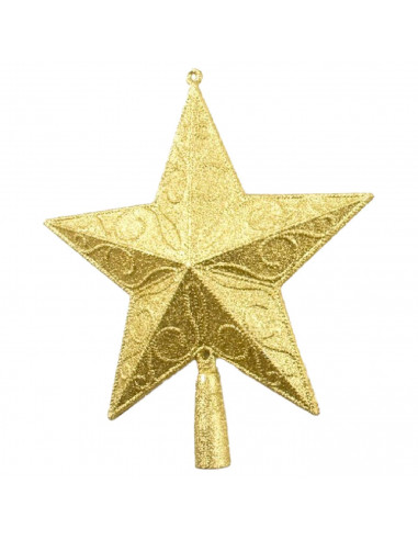 Tradineur - Estrellas para árbol navideño - Fabricado en Plástico - Decoración para temporada navideña - 21 cm - Modelo Surtido