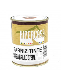 Barniz color "sapeli"  para madera, en bote de 375 ml, para el cuidado de maderas o muebles. Pintura para maderas incoloro para