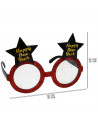 Tradineur - Gafas navideñas con diseño "Happy New Year" - Fabricado en plástico - 10 x 15 cm - Modelo Surtido