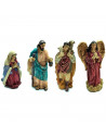 Tradineur - Set de 10 Figuras del Nacimiento del Jesús - Fabricado en Resina - Decoración para temporada Navideña - 12,5 - 6 cm
