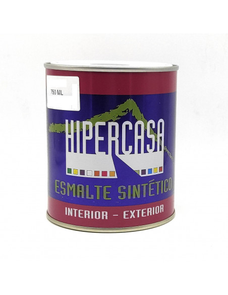 Hipercasa - Bote de pintura esmalte al disolvente negro mate 750 ml, válido para multitud de superficies de interior y exterior, Hipercasa - Bote de pintura esmalte al disolvente negro mate 750 ml, válido para multitud de superficies de interior y exterior,