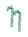 Tradineur - Duo de Bastones Espiral Colgantes - Fabricado en Plástico - Decoración para temporada navideña - Color Surtido