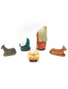 Tradineur - Set 8 figuras principales para belén navideño, resina, personajes del nacimiento, Reyes Magos, pesebre, Navidad, dec