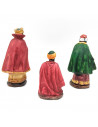 Tradineur - Set 8 figuras principales para belén navideño, resina, personajes del nacimiento, Reyes Magos, pesebre, Navidad, dec