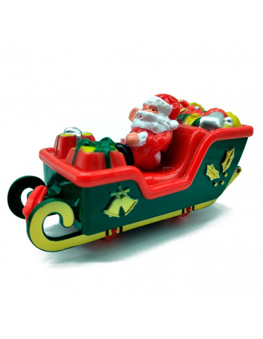 Tradineur - Tren Navideño de juguete 23 piezas con luces y sonido - Fabricado en plástico - Juguete para Navidad - Raíl hasta 13