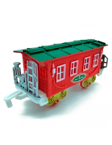 Tradineur - Tren Navideño de juguete 23 piezas con luces y sonido - Fabricado en plástico - Juguete para Navidad - Raíl hasta 13