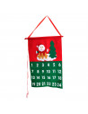 Tradineur - Calendarios de Adviento Navideño - Fabricado en Poliéster - Decoración para temporada navideña - 45 x 29 cm