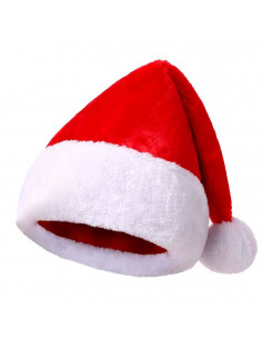Tradineur - Gorros navideños de Santa Claus - Fabricado 100% en poliéster - Disfraces para navidad - 47 x 30 cm - Talla Adulta