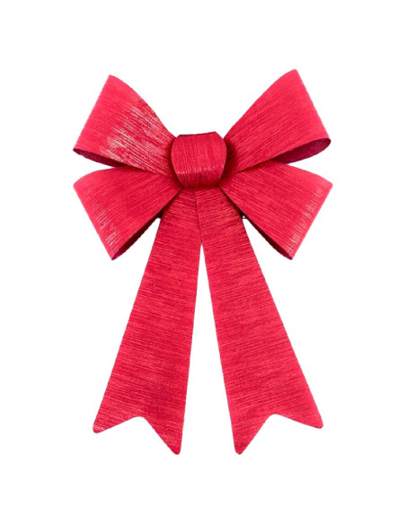 Tradienur - Lazos Navideños - Fabricado en Poliéster y Plástico - Decoración para temporada navideña - 43 x 28 cm - Color Rojo